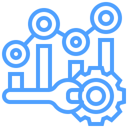 Chart icon showcasing a cloud-enabled digital mailroom for remote processing.