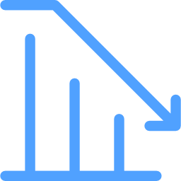 Chart icon representing how digital mailroom services reduce healthcare operational costs.