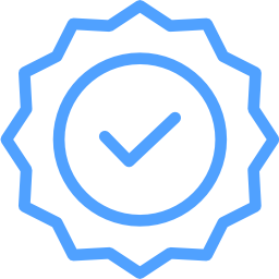 Checkmark badge icon showing how digital mailroom automation solutions can help secure data.